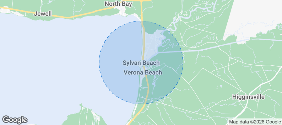 Sylvan Beach Airbnb map